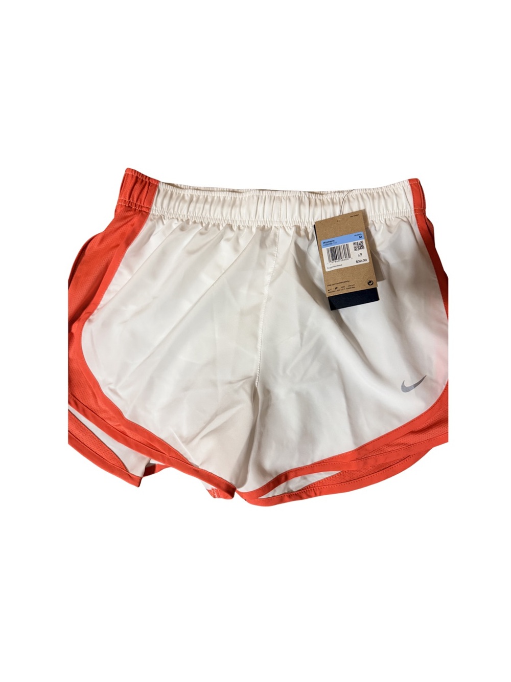 Nike Women's DrifFit White Shorts with Coral Trim